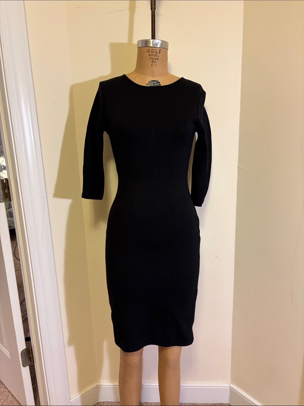 BLVD Black Midi Sheath Dress